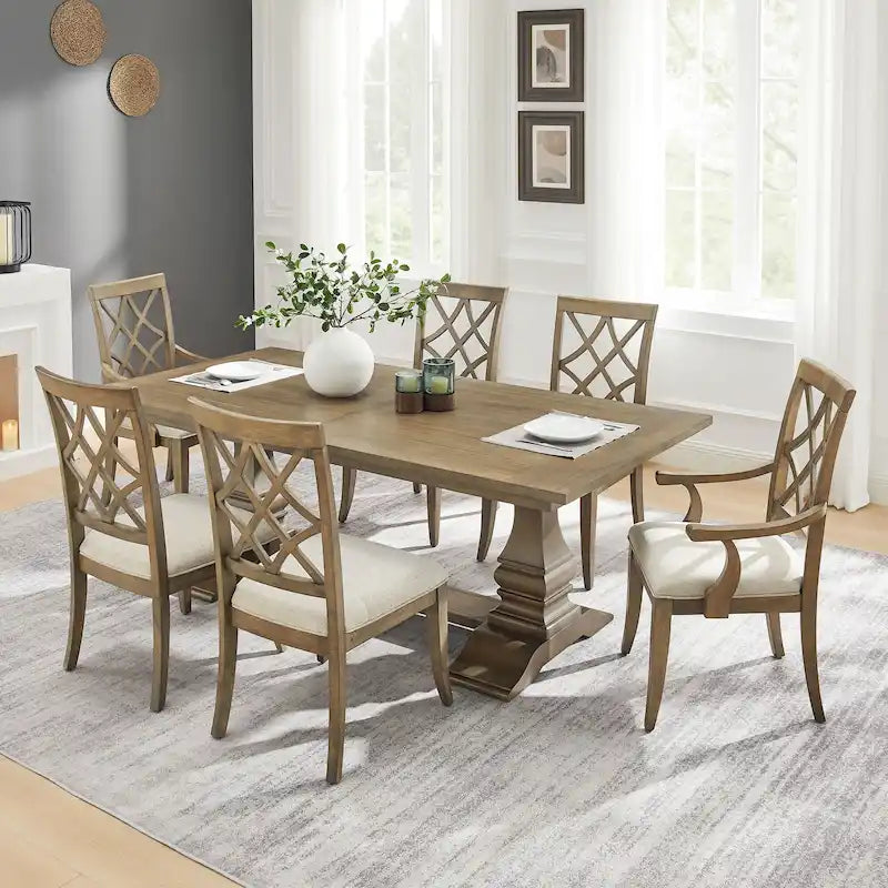 Chaises de salle à manger modernes avec accoudoirs et assise rembourrée - Lot de 2
