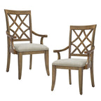Chaises de salle à manger modernes avec accoudoirs et assise rembourrée - Lot de 2