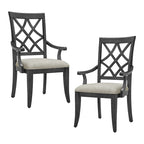 Chaises de salle à manger modernes avec accoudoirs et assise rembourrée - Lot de 2
