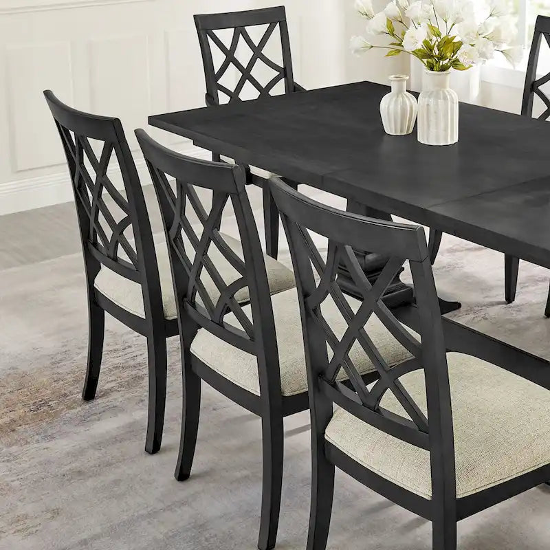 Chaises de salle à manger modernes avec accoudoirs et assise rembourrée - Lot de 2