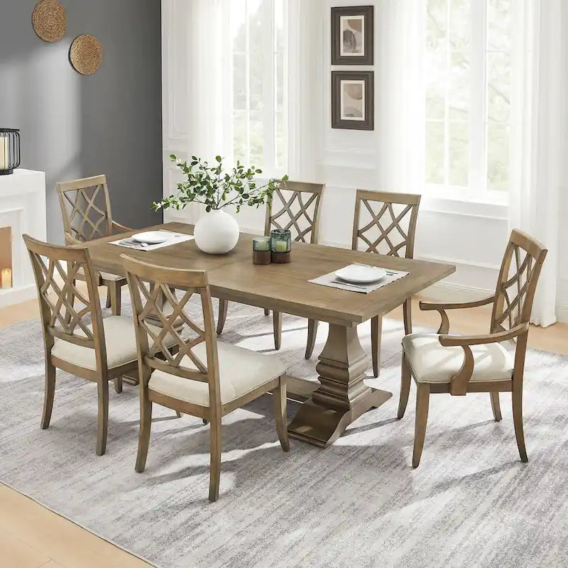 Chaises de salle à manger modernes avec accoudoirs et assise rembourrée - Lot de 2