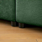 Canapé modulable 2 places en chenille de 75,5 po avec coffre de rangement, combinaison à assembler soi-même