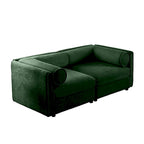Canapé modulable 2 places en chenille de 75,5 po avec coffre de rangement, combinaison à assembler soi-même