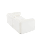Canapé modulable 2 places en chenille de 75,5 po avec coffre de rangement, combinaison à assembler soi-même