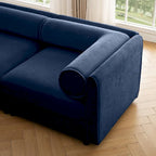 Canapé modulable 2 places en chenille de 75,5 po avec coffre de rangement, combinaison à assembler soi-même