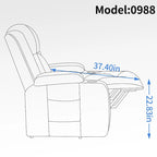 Fauteuil inclinable électrique lève-personne à position infinie avec massage et chaleur, deux ports USB, porte-gobelets, poches latérales, idéal pour les personnes âgées