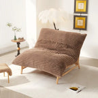 Fauteuil poire grand format, fauteuil poire moelleux avec cadre en bois massif, chaise longue confortable avec rembourrage en duvet