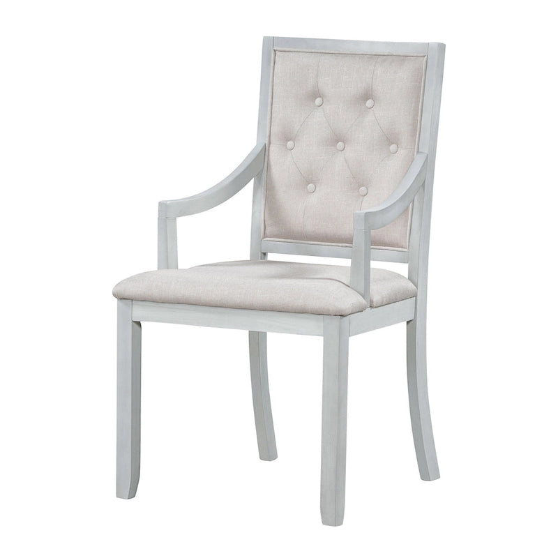 Ensemble de salle à manger 5 pièces en bois gris antique rétro avec table ronde extensible et 4 chaises