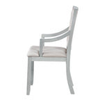 Ensemble de salle à manger 5 pièces en bois gris antique rétro avec table ronde extensible et 4 chaises