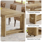 Table à manger de ferme en bois de 220 cm pour 6 à 8 personnes