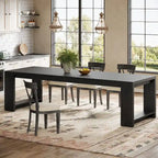 Table à manger de ferme en bois de 220 cm pour 6 à 8 personnes