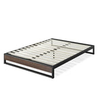 Lit plateforme en bambou et métal, fini gris délavé, 10 pouces, lauréat du GOOD DESIGN Award