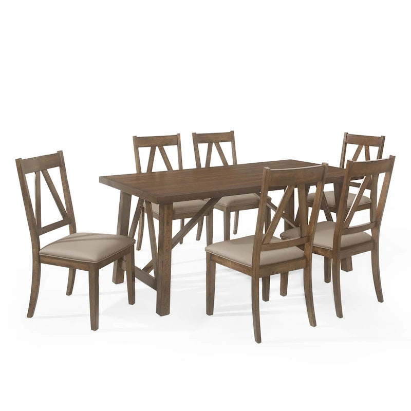Table de salle à manger 7 pièces en bois Fairgreens Farmhouse
