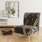 Chaise d'appoint contemporaine de style champêtre en tissu imprimé rodéo Wild West - Fauteuil