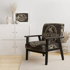Chaise d'appoint contemporaine de style champêtre en tissu imprimé rodéo Wild West - Fauteuil
