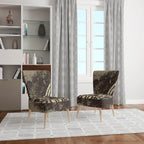 Chaise d'appoint contemporaine de style champêtre en tissu imprimé rodéo Wild West - Fauteuil