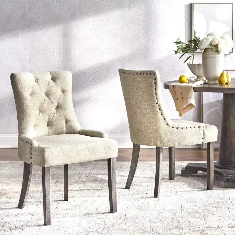 Ensemble de salle à manger Ariana - Table ronde 5 pièces avec chaises rembourrées