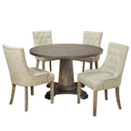 Ensemble de salle à manger Ariana - Table ronde 5 pièces avec chaises rembourrées