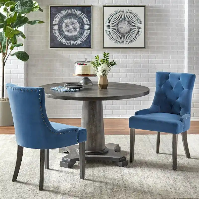 Ensemble de salle à manger Ariana - Table ronde 5 pièces avec chaises rembourrées