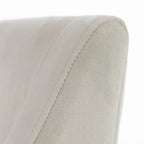 Chaise de salle à manger Elijah moderne beige et laiton cuivré antique