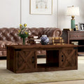 Table basse de ferme 48 pouces, aucun assemblage requis, finition whisky vieilli