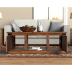 Table basse de ferme 48 pouces, aucun assemblage requis, finition whisky vieilli