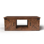 Table basse de ferme 48 pouces, aucun assemblage requis, finition whisky vieilli