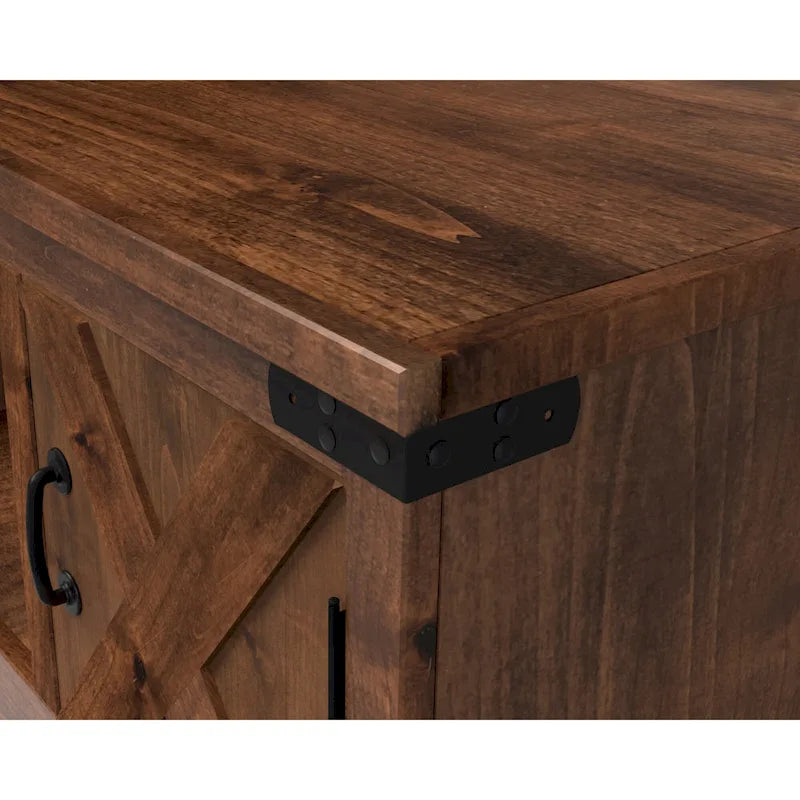 Table basse de ferme 48 pouces, aucun assemblage requis, finition whisky vieilli