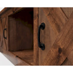 Table basse de ferme 48 pouces, aucun assemblage requis, finition whisky vieilli