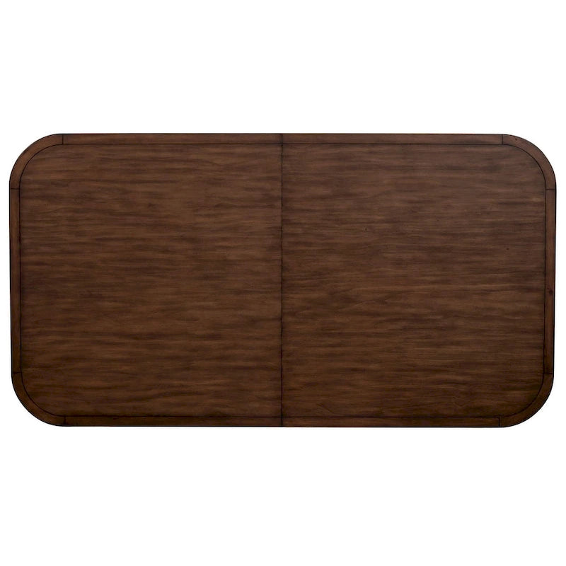 Table de salle à manger bicolore en bois Donham, marron et blanc