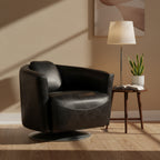 Quinn Swivel Club Chair - Black