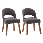 Chaise de salle à manger tapissée Tiffany - Lot de 2