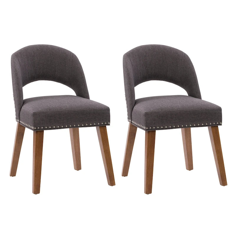 Chaise de salle à manger tapissée Tiffany - Lot de 2
