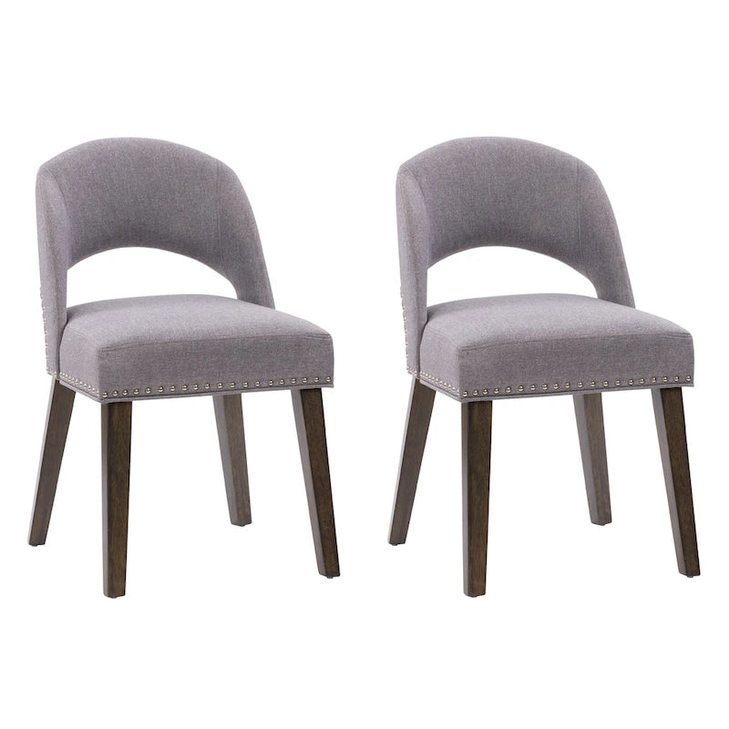 Chaise de salle à manger tapissée Tiffany - Lot de 2