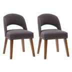 Chaise de salle à manger tapissée Tiffany - Lot de 2
