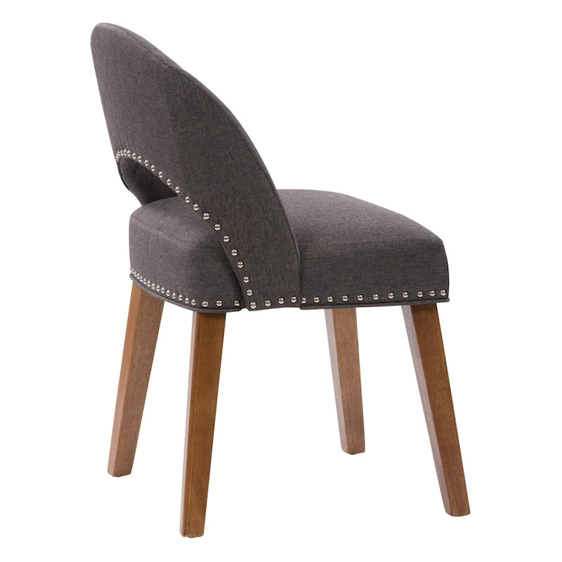 Chaise de salle à manger tapissée Tiffany - Lot de 2