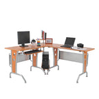 Bureau d'angle informatique en L