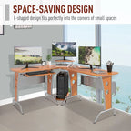 Bureau d'angle informatique en L