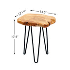 Petit support de forme naturelle avec 3 pieds épingle à cheveux - 13,5 x 12 x 19