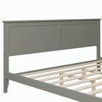 Lit plateforme king en bois massif gris moderne