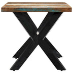 Table de salle à manger 63x31,5x29,5 en bois de récupération massif - Multicolore