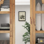 Ensemble double armoire Grand Dressing d'inspiration vintage avec accents métalliques