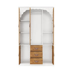 Ensemble double armoire Grand Dressing d'inspiration vintage avec accents métalliques