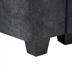 Canapé sectionnel d'angle moderne et convertible avec remplissage en plumes et méridienne réversible - 129.9L x 72P x 31.5H
