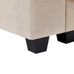 Canapé sectionnel d'angle moderne et convertible avec remplissage en plumes et méridienne réversible - 129.9L x 72P x 31.5H