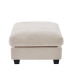 Canapé sectionnel d'angle moderne et convertible avec remplissage en plumes et méridienne réversible - 129.9L x 72P x 31.5H