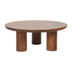 Paire de tables basses élégantes en bois de manguier, style bohème, pour intérieurs modernes