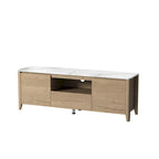 Meuble TV moderne de 58 pouces avec lumières LED, meuble de rangement pour TV jusqu'à 80 pouces pour salon et chambre à coucher
