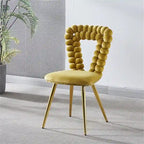 Chaise de salle à manger moderne avec pieds en métal - Lot de 2