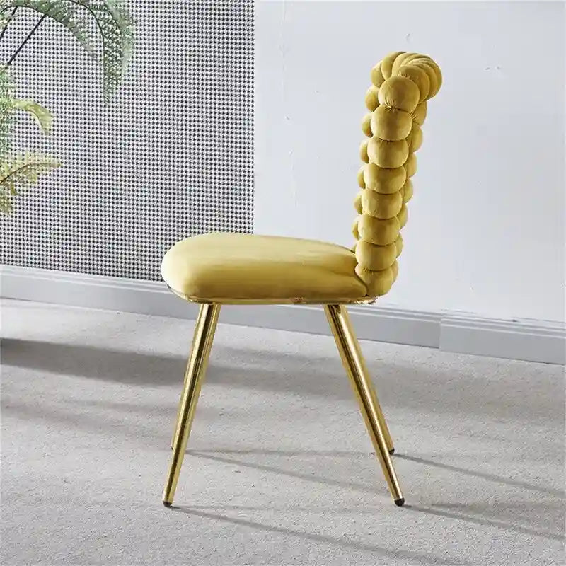 Chaise de salle à manger moderne avec pieds en métal - Lot de 2